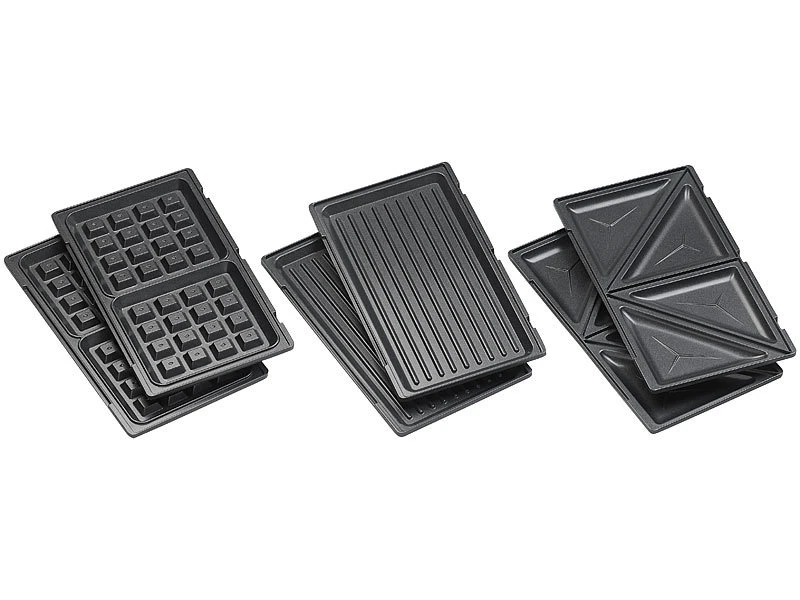 Rosenstein & Söhne Sandwichtoaster:3in1-Sandwichmaker, Waffeleisen & Tischgrill, Anti-Haft, 800 Watt 6 Rosenstein & Söhne Sandwichtoaster:3in1-Sandwichmaker, Waffeleisen & Tischgrill, Anti-Haft, 800 Watt – Bild 4