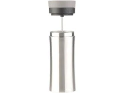 Rosenstein & Söhne French Press Becher:2in1-Edelstahl-Thermobecher Mit French-Press-System, 0,48 L, BPA-frei -Rosenstein & Söhne Shop nx8433 1
