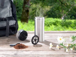 Rosenstein & Söhne French Press Becher:2in1-Edelstahl-Thermobecher Mit French-Press-System, 0,48 L, BPA-frei -Rosenstein & Söhne Shop nx8433 10