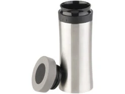 Rosenstein & Söhne French Press Becher:2in1-Edelstahl-Thermobecher Mit French-Press-System, 0,48 L, BPA-frei -Rosenstein & Söhne Shop nx8433 5