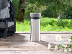 Rosenstein & Söhne French Press Becher:2in1-Edelstahl-Thermobecher Mit French-Press-System, 0,48 L, BPA-frei -Rosenstein & Söhne Shop nx8433 8