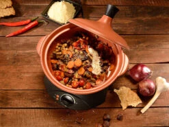 Rosenstein & Söhne Schmortopf Elektrisch:Elektrischer Tajine-Tontopf Mit Deckel, Ø 30 Cm, 2 Liter, 300 Watt -Rosenstein & Söhne Shop nx8563 3