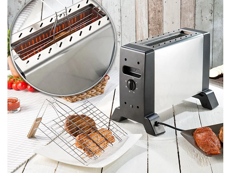 Rosenstein & Söhne Vertikalgrill Elektrisch:Vertikaler Infrarot-Tischgrill Mit 24 X 18 Cm Grillfläche & 1.000 Watt 4 Rosenstein & Söhne Vertikalgrill Elektrisch:Vertikaler Infrarot-Tischgrill Mit 24 X 18 Cm Grillfläche & 1.000 Watt – Bild 2