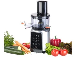 Rosenstein & Söhne Gemüsepresse:3in1-Slow-Juicer & Entsafter Mit Gemüse-Reibe & Eis-Aufsatz, 200 Watt 31 Rosenstein & Söhne Gemüsepresse:3in1-Slow-Juicer & Entsafter Mit Gemüse-Reibe & Eis-Aufsatz, 200 Watt -Rosenstein & Söhne Shop nx8652 3