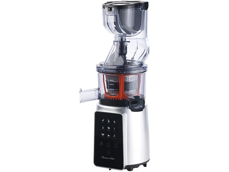 Rosenstein & Söhne Gemüsepresse:3in1-Slow-Juicer & Entsafter Mit Gemüse-Reibe & Eis-Aufsatz, 200 Watt 20 Rosenstein & Söhne Gemüsepresse:3in1-Slow-Juicer & Entsafter Mit Gemüse-Reibe & Eis-Aufsatz, 200 Watt – Bild 18