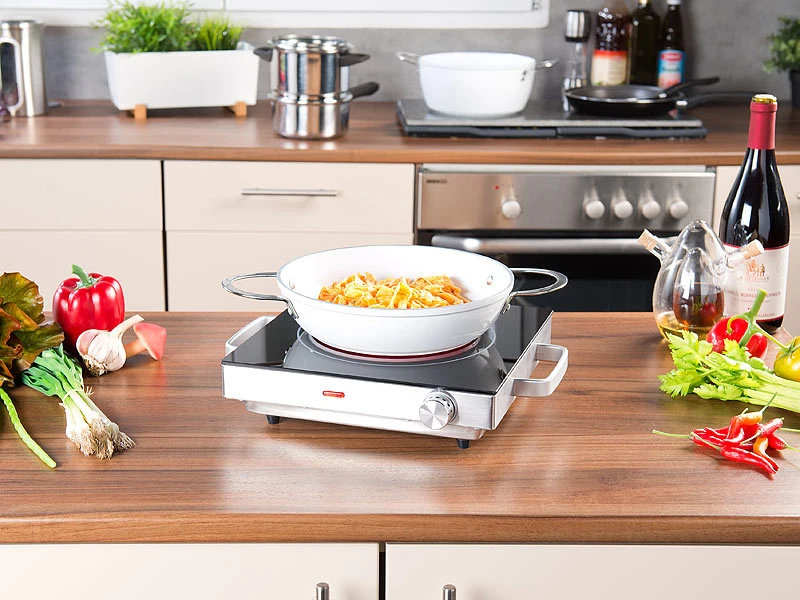 Rosenstein & Söhne Kochplatte:Mobiles Glaskeramik-Kochfeld Mit Infrarot-Wärme, 2.000 Watt, Ø 20 Cm 8 Rosenstein & Söhne Kochplatte:Mobiles Glaskeramik-Kochfeld Mit Infrarot-Wärme, 2.000 Watt, Ø 20 Cm – Bild 6