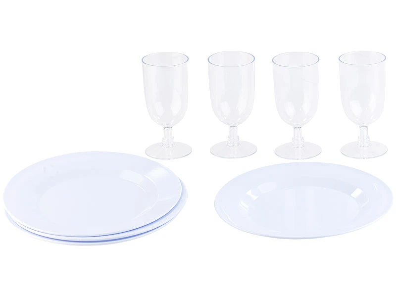 Xcase Picknicktasche:30-teiliges Picknick-Set Für 4 Personen, Inkl. Tasche, Teller, Gläser 8 Xcase Picknicktasche:30-teiliges Picknick-Set Für 4 Personen, Inkl. Tasche, Teller, Gläser – Bild 6