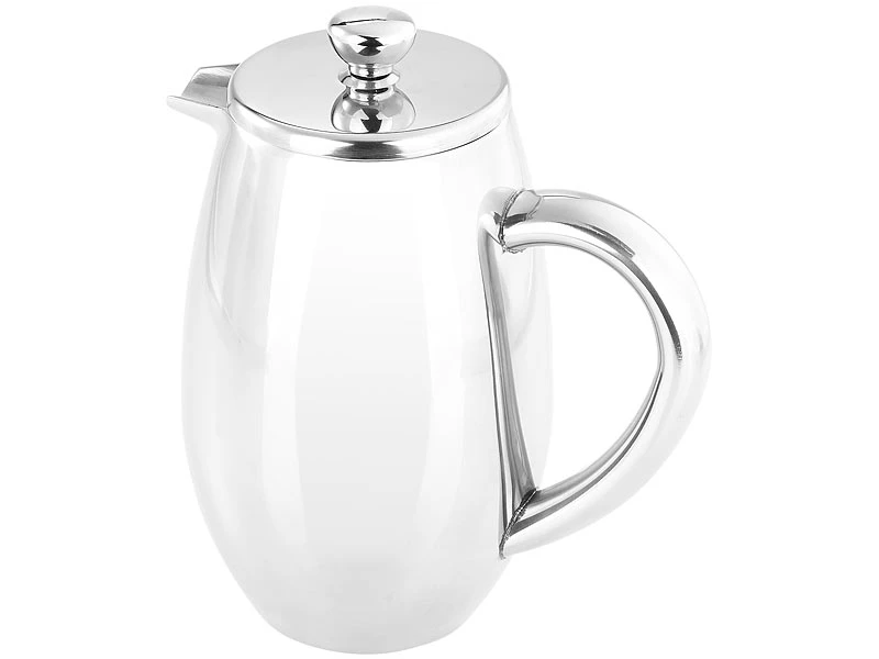 Rosenstein & Söhne French Press Thermos:Thermo-Kaffeebereiter, French-Press, Edelstahl, Doppelwandig, 350 Ml 4 Rosenstein & Söhne French Press Thermos:Thermo-Kaffeebereiter, French-Press, Edelstahl, Doppelwandig, 350 Ml – Bild 2