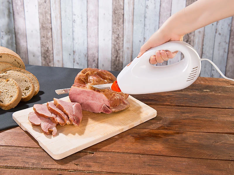 Rosenstein & Söhne Elektrisches Messer:Elektromesser Mit 2 Edelstahl-Doppelklingen & Sicherheitssystem, 180 W 8 Rosenstein & Söhne Elektrisches Messer:Elektromesser Mit 2 Edelstahl-Doppelklingen & Sicherheitssystem, 180 W – Bild 6