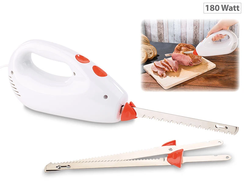 Rosenstein & Söhne Profi-Elektromesser:Elektromesser Mit 2 Edelstahl-Doppelklingen (Versandrückläufer) 4 Rosenstein & Söhne Profi-Elektromesser:Elektromesser Mit 2 Edelstahl-Doppelklingen (Versandrückläufer) – Bild 2