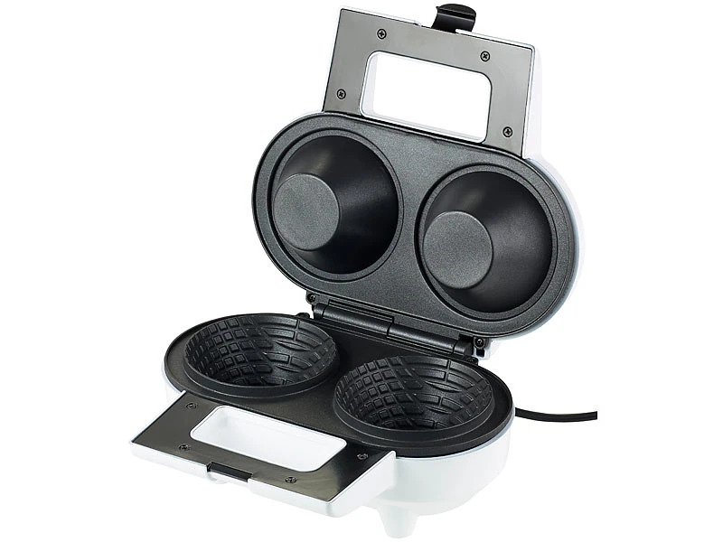 Rosenstein & Söhne Waffeleisen Eiswaffeln:Waffeleisen Für 2 Eiswaffel-Schälchen, Versandrückläufer 6 Rosenstein & Söhne Waffeleisen Eiswaffeln:Waffeleisen Für 2 Eiswaffel-Schälchen, Versandrückläufer – Bild 4