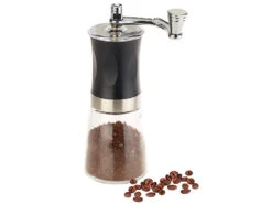 Rosenstein & Söhne Handkaffeemühle:Hand-Kaffeemühle Mit Keramik-Mahlwerk, Stufenlos Einstellbar, 19 Cm