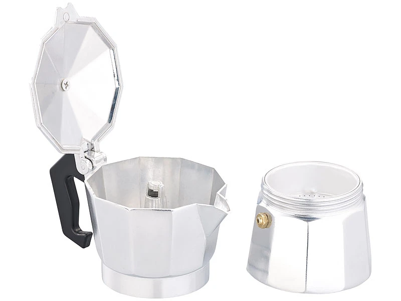 Cucina Di Modena Espressomaschine:Espresso-Kocher Für 3 Tassen, Für Gas, Elektro-Herd Und Ceran-Feld 6 Cucina Di Modena Espressomaschine:Espresso-Kocher Für 3 Tassen, Für Gas, Elektro-Herd Und Ceran-Feld – Bild 4