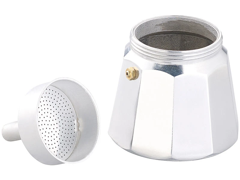 Rosenstein & Söhne Mini Heizplatte:Elektrische Mini-Einzel-Kochplatte & Espresso-Kocher, 500 W, 6 Tassen 12 Rosenstein & Söhne Mini Heizplatte:Elektrische Mini-Einzel-Kochplatte & Espresso-Kocher, 500 W, 6 Tassen – Bild 10