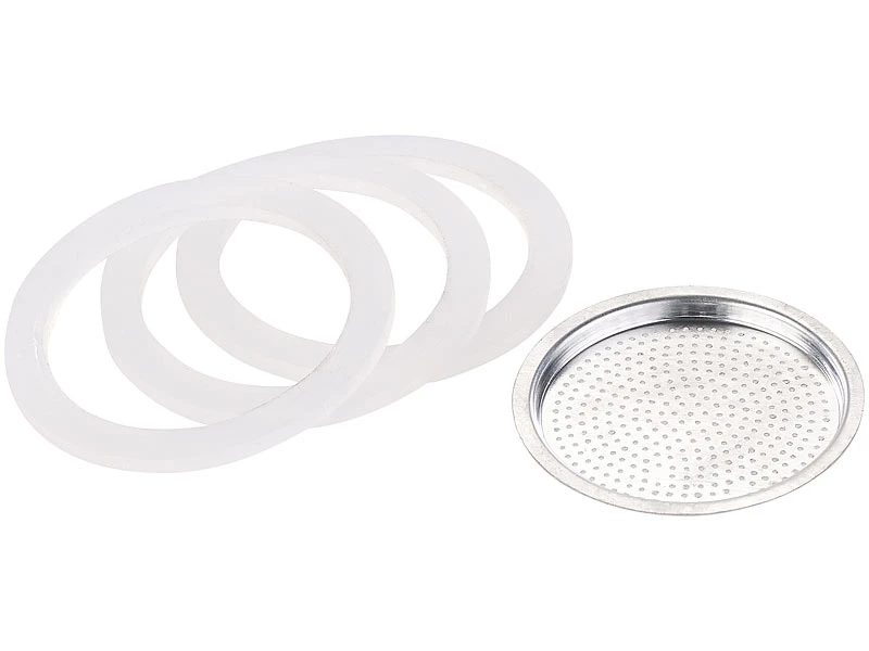 Cucina Di Modena Espressokocher Dichtung:Ersatz-Dichtungsringe Und Filter Für Espresso-Kocher Für 3 Tassen 3 Cucina Di Modena Espressokocher Dichtung:Ersatz-Dichtungsringe Und Filter Für Espresso-Kocher Für 3 Tassen