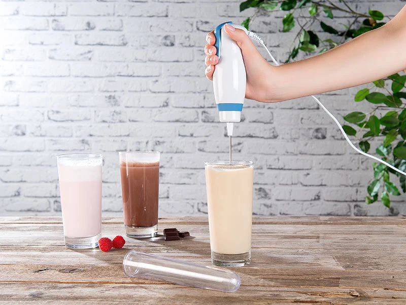 Rosenstein & Söhne Mini Rührgerät:Elektrischer Mini-Handmixer Mit Mixbecher-Aufsatz, Leiser Motor, 30 W 9 Rosenstein & Söhne Mini Rührgerät:Elektrischer Mini-Handmixer Mit Mixbecher-Aufsatz, Leiser Motor, 30 W – Bild 7