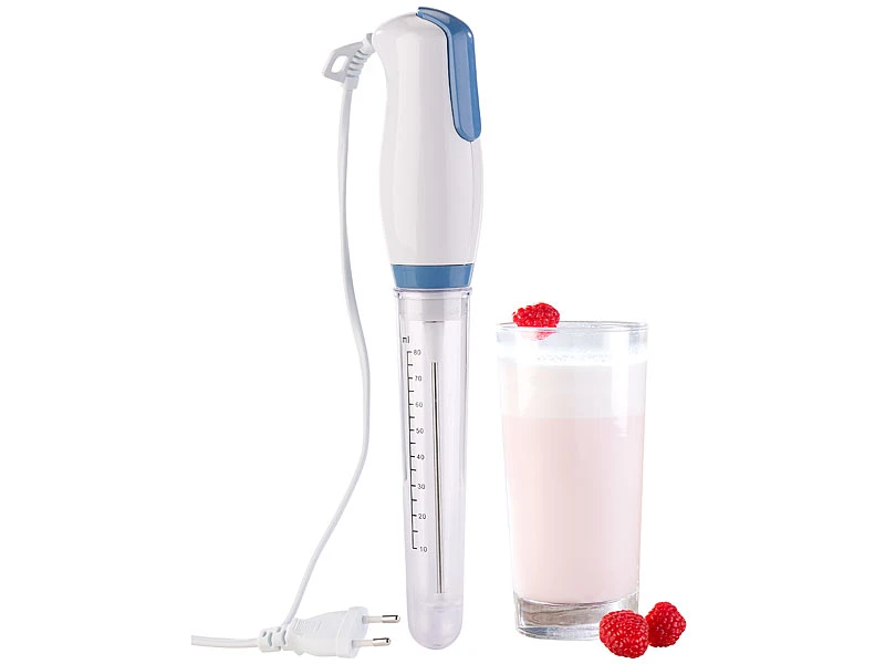 Rosenstein & Söhne Mini Rührgerät:Elektrischer Mini-Handmixer Mit Mixbecher-Aufsatz, Leiser Motor, 30 W 3 Rosenstein & Söhne Mini Rührgerät:Elektrischer Mini-Handmixer Mit Mixbecher-Aufsatz, Leiser Motor, 30 W