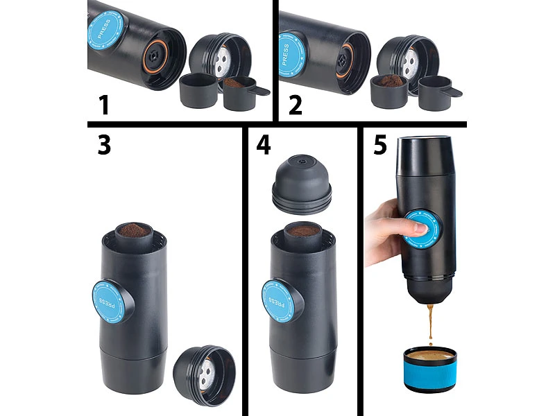 Cucina Di Modena USB Kaffeemaschine:USB-Mini-Espresso-Maker, Elektrische Pumpe 15 Bar USB, 90 Ml 5 Cucina Di Modena USB Kaffeemaschine:USB-Mini-Espresso-Maker, Elektrische Pumpe 15 Bar USB, 90 Ml – Bild 3