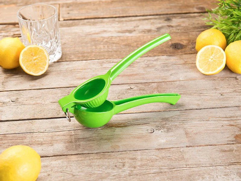 Rosenstein & Söhne Zitruspresse:Manuelle Zitrus- Und Saftpresse Aus Metall Für Zitronen, Ø 7 Cm, Grün 7 Rosenstein & Söhne Zitruspresse:Manuelle Zitrus- Und Saftpresse Aus Metall Für Zitronen, Ø 7 Cm, Grün – Bild 5