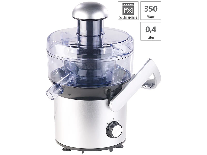 Rosenstein & Söhne Juicer:Elektrischer Zentrifugal-Entsafter, 2 Stufen Bis 16.580 Upm, 350 Watt 3 Rosenstein & Söhne Juicer:Elektrischer Zentrifugal-Entsafter, 2 Stufen Bis 16.580 Upm, 350 Watt
