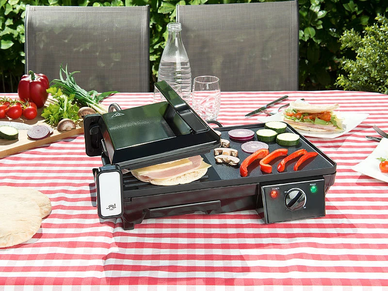 Rosenstein & Söhne Elektrischer 2in1-Tischgrill Mit Kontaktgrill, Versandrückläufer 9 Rosenstein & Söhne Elektrischer 2in1-Tischgrill Mit Kontaktgrill, Versandrückläufer – Bild 7