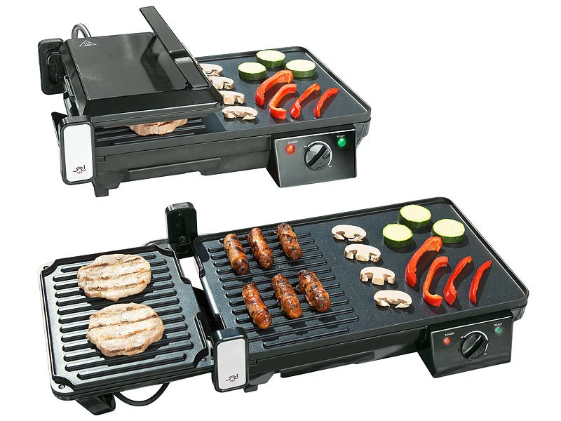 Rosenstein & Söhne Elektrischer 2in1-Tischgrill Mit Kontaktgrill, Versandrückläufer 14 Rosenstein & Söhne Elektrischer 2in1-Tischgrill Mit Kontaktgrill, Versandrückläufer – Bild 12