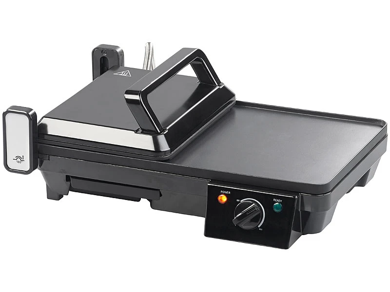 Rosenstein & Söhne Elektrischer 2in1-Tischgrill Mit Kontaktgrill, Versandrückläufer 7 Rosenstein & Söhne Elektrischer 2in1-Tischgrill Mit Kontaktgrill, Versandrückläufer – Bild 5