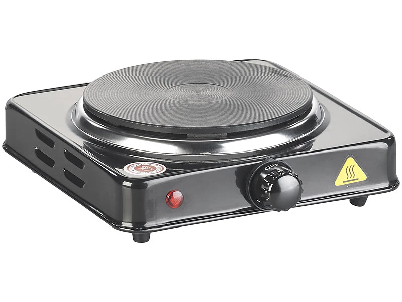 Rosenstein & Söhne Campingkocher:Elektrische Einzel-Kochplatte, 15,5 Cm, 1.000 Watt, Stufenlos, Kompakt 4 Rosenstein & Söhne Campingkocher:Elektrische Einzel-Kochplatte, 15,5 Cm, 1.000 Watt, Stufenlos, Kompakt – Bild 2