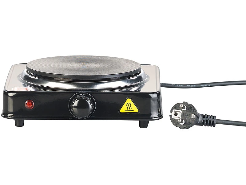 Rosenstein & Söhne Campingkocher:Elektrische Einzel-Kochplatte, 15,5 Cm, 1.000 Watt, Stufenlos, Kompakt 7 Rosenstein & Söhne Campingkocher:Elektrische Einzel-Kochplatte, 15,5 Cm, 1.000 Watt, Stufenlos, Kompakt – Bild 5