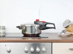 Rosenstein & Söhne Dampftopf:Edelstahl-Schnellkochtopf Mit 2-stufigem Druckregler Bis 90 KPa, 4 L -Rosenstein & Söhne Shop nx9742 4 1