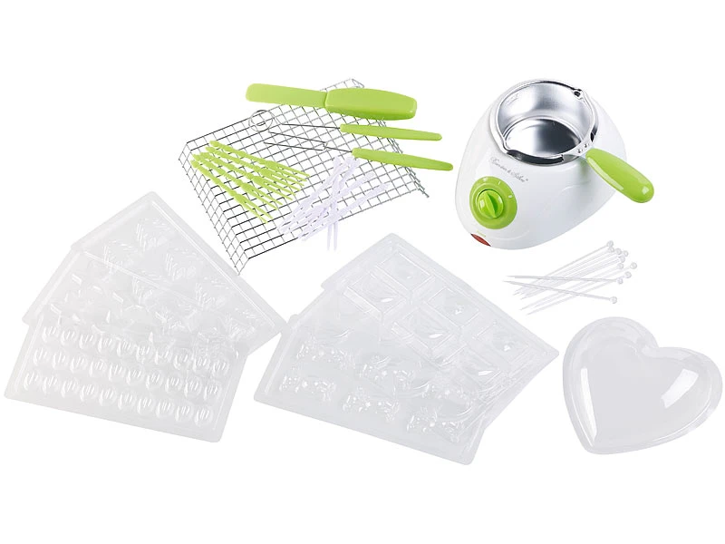 Rosenstein & Söhne Chocolatiere:Elektrische Chocolatière, Schokoladen-Schmelztopf-Set Mit 32 Teilen 9 Rosenstein & Söhne Chocolatiere:Elektrische Chocolatière, Schokoladen-Schmelztopf-Set Mit 32 Teilen – Bild 7