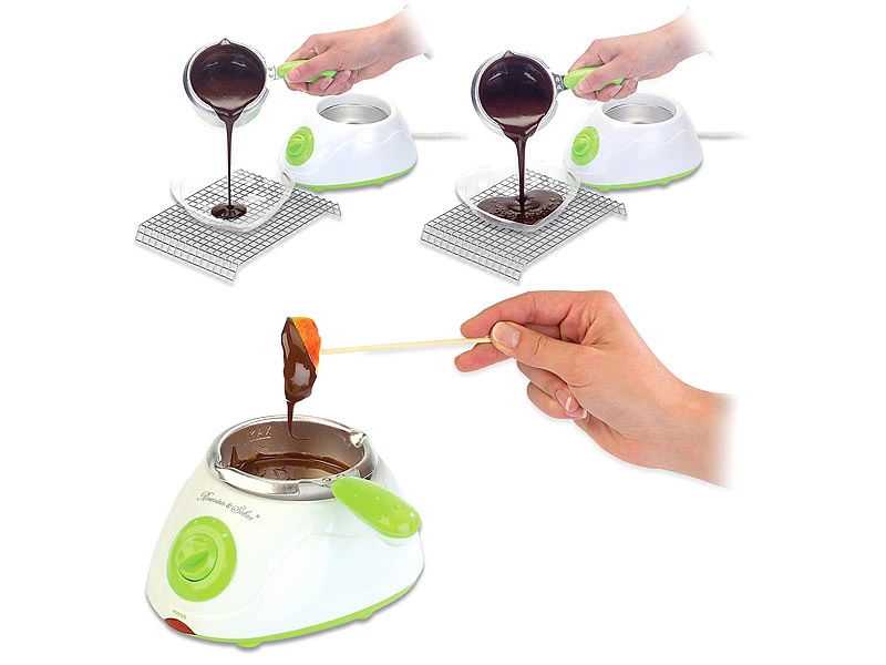 Rosenstein & Söhne Chocolatiere:Elektrische Chocolatière, Schokoladen-Schmelztopf-Set Mit 32 Teilen 3 Rosenstein & Söhne Chocolatiere:Elektrische Chocolatière, Schokoladen-Schmelztopf-Set Mit 32 Teilen