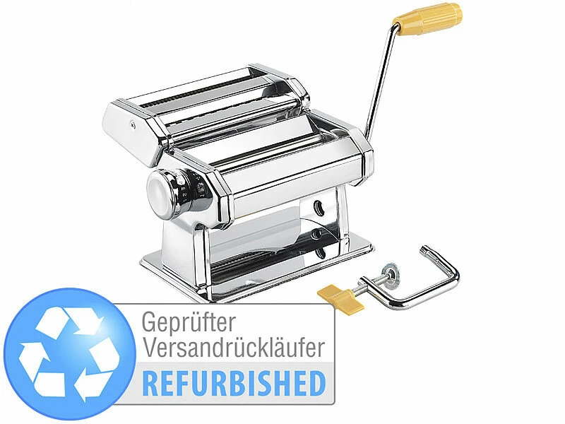 Rosenstein & Söhne Pasta Maschine:Nudel-Maschine NM-100, Schmale & Breite Bandnudeln, Versandrückläufer 3 Rosenstein & Söhne Pasta Maschine:Nudel-Maschine NM-100, Schmale & Breite Bandnudeln, Versandrückläufer