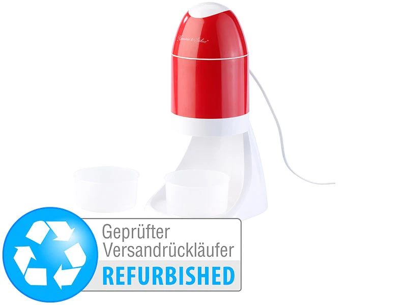 Rosenstein & Söhne Slush Eis Maschineb:Shaved-Ice-Maker SES-170.SI Mit 2 Eisformen Versandrückläufer 4 Rosenstein & Söhne Slush Eis Maschineb:Shaved-Ice-Maker SES-170.SI Mit 2 Eisformen Versandrückläufer – Bild 2
