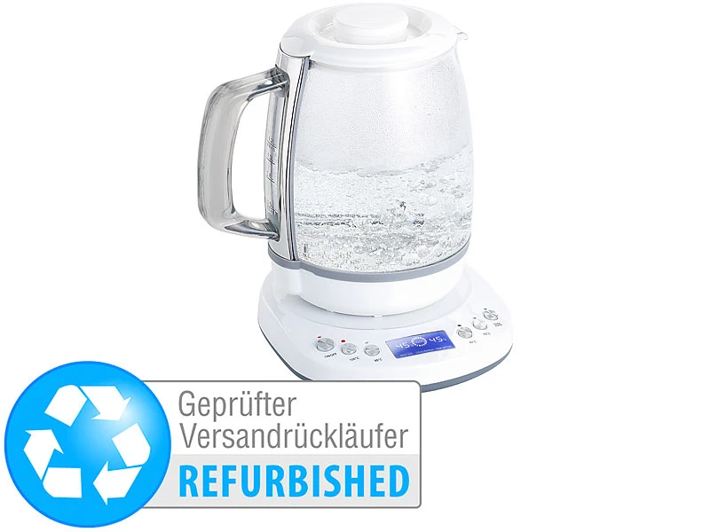 Rosenstein & Söhne WiFi Wasserkocher:App-gesteuerter Glas-Wasserkocher (Versandrückläufer) 3 Rosenstein & Söhne WiFi Wasserkocher:App-gesteuerter Glas-Wasserkocher (Versandrückläufer)