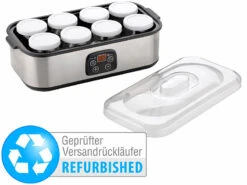 Rosenstein & Söhne Joghurt-Machine:Joghurt-Maker, Timer & Temperatur-Einstellung, Versandrückläufer