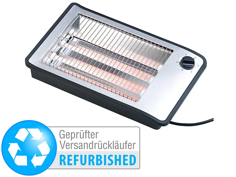 Rosenstein & Söhne Flach-Toaster:Flachtoaster Für Bis Zu 4 Brötchen, Versandrückläufer 3 Rosenstein & Söhne Flach-Toaster:Flachtoaster Für Bis Zu 4 Brötchen, Versandrückläufer