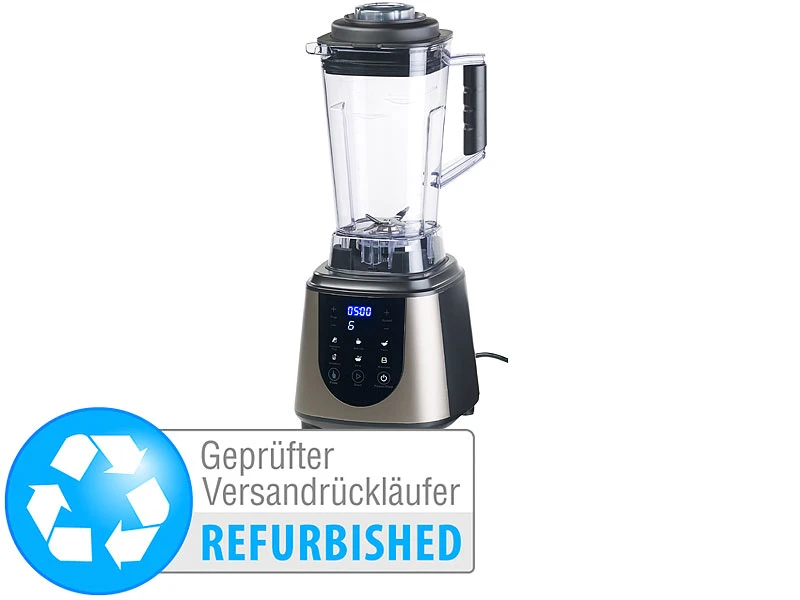 Rosenstein & Söhne Hochleistungs-Mixer:Profi-Standmixer Mit LED-Touch-Display, 2 Liter (Versandrückläufer) 3 Rosenstein & Söhne Hochleistungs-Mixer:Profi-Standmixer Mit LED-Touch-Display, 2 Liter (Versandrückläufer)