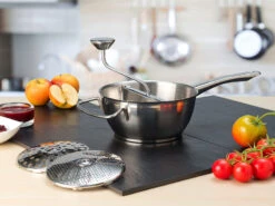 Rosenstein & Söhne Passiersieb:Edelstahl-Passiergerät Mit 3 Einsätzen, Spülmaschinenfest, Ø 20 Cm -Rosenstein & Söhne Shop zx6017 7