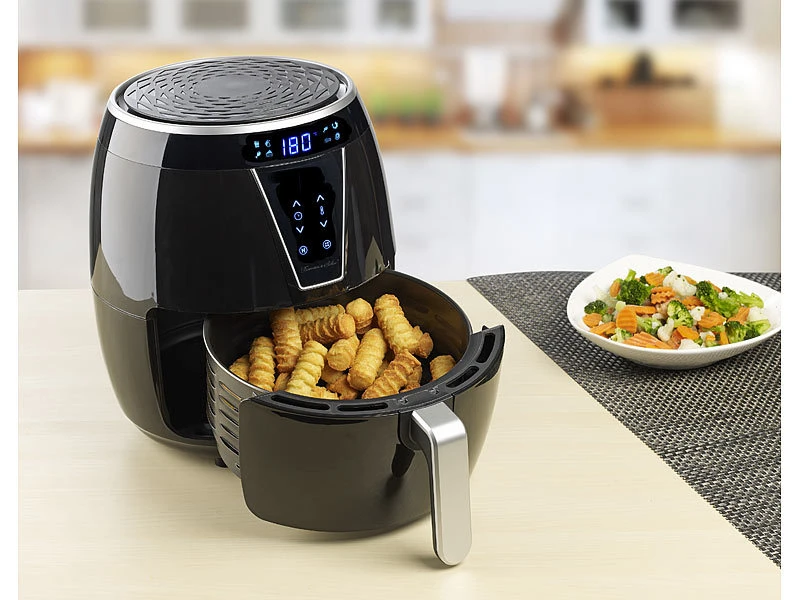 Rosenstein & Söhne Friteuse:Digitale Multi-Heißluft-Fritteuse Mit 8 Programmen, 1.500 W, 4,5 L 5 Rosenstein & Söhne Friteuse:Digitale Multi-Heißluft-Fritteuse Mit 8 Programmen, 1.500 W, 4,5 L – Bild 3