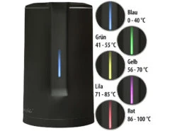 Rosenstein & Söhne Wasserkocher Temperatur:Edelstahl-Wasserkocher, Temperaturwahl, Versandrückläufer -Rosenstein & Söhne Shop zx6067 8