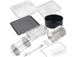 Rosenstein & Söhne Heißluftfriteuse:Digitale XXXL-Heißluft-Fritteuse & Umluft-Backofen Mit Zubehörset -Rosenstein & Söhne Shop zx6086 12