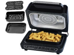 Rosenstein & Söhne Rauchfreier BBQ Grill:Digitale 3in1-Heißluft-Fritteuse Mit Tischgrill, 12 Programme, 6,5 L -Rosenstein & Söhne Shop zx6141 12