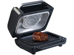 Rosenstein & Söhne Rauchfreier BBQ Grill:Digitale 3in1-Heißluft-Fritteuse Mit Tischgrill, 12 Programme, 6,5 L -Rosenstein & Söhne Shop zx6141 14