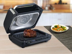 Rosenstein & Söhne Rauchfreier BBQ Grill:Digitale 3in1-Heißluft-Fritteuse Mit Tischgrill, 12 Programme, 6,5 L -Rosenstein & Söhne Shop zx6141 15