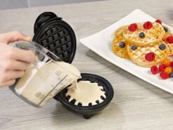 Rosenstein & Söhne Elektrische Waffeleisen:Mini-Waffeleisen Für Runde Belgische Waffeln Mit Ø 10,5 Cm, 350 Watt -Rosenstein & Söhne Shop zx6272 6